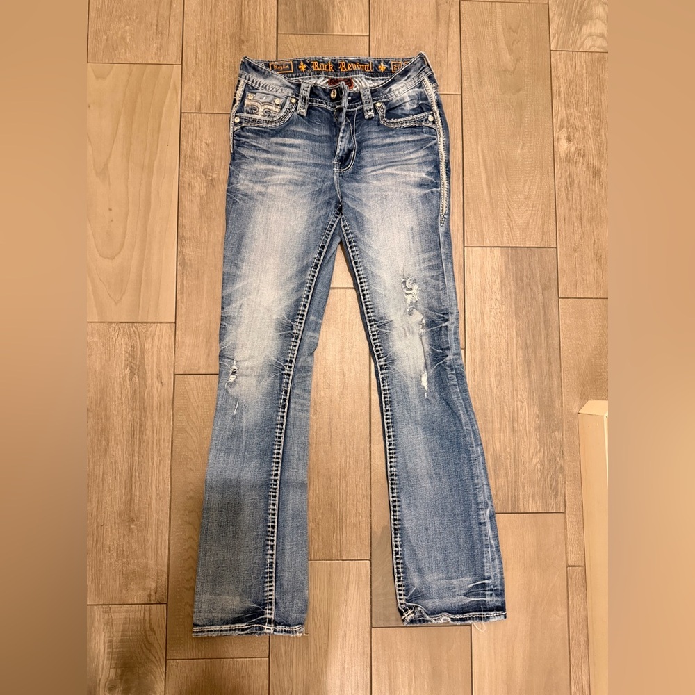 🌟Rock Revival Jeans Kaylla Style Boot Jean🌟 - Picture 3 of 15